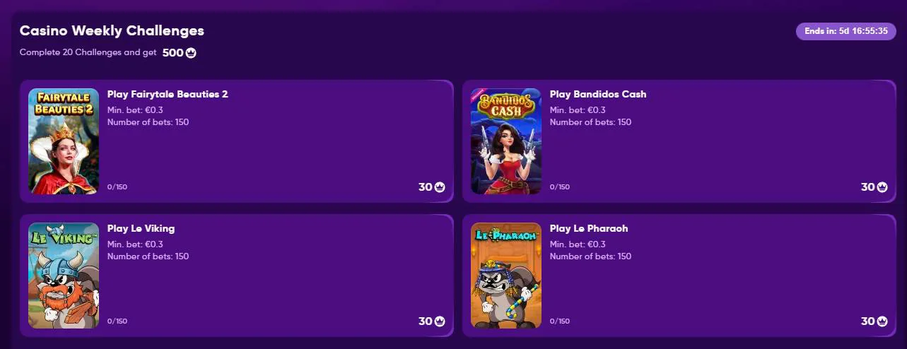 challenges at kingmaker casino
