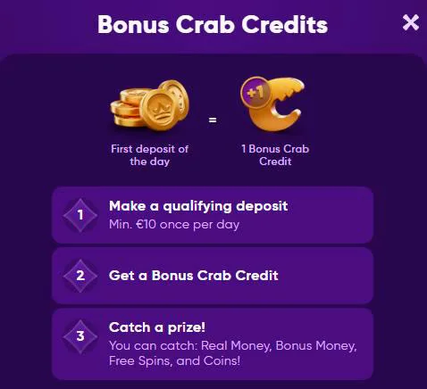 bonus crab casino